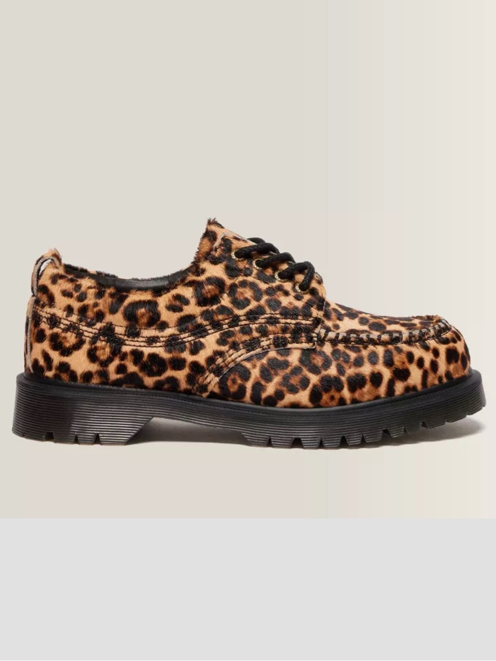 Dr. Martens Lowell Leopard Print Hair On Moc Toe Mens size 9 NEW!!!